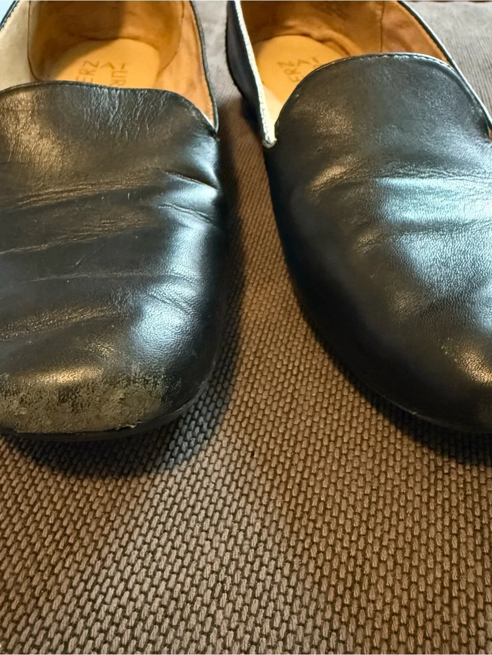 Naturalizer Black Leather Slip-On Loafers - Picture 2 of 4